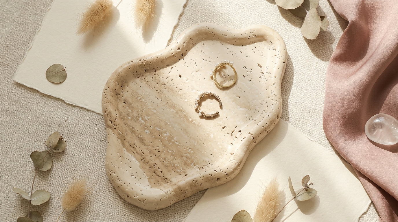 Cloud Travertine Tray