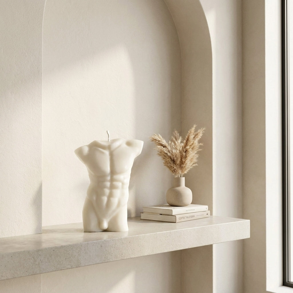 Male Torso Candle