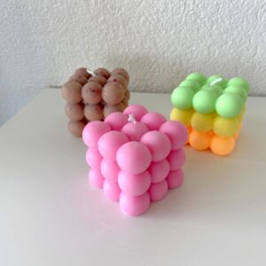 Bubble cube candle